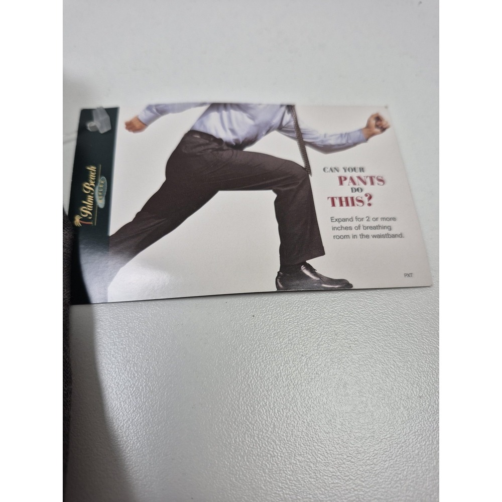 Palm Beach Dress Pants Mens 56x36 Gray Wool Pleated Unhemmed Big & Tall NWT - Picture 3 of 12